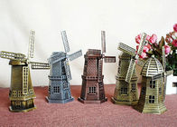 लघु DIY शिल्प उपहार विश्व प्रसिद्ध भवन मॉडल ब्रास डच विंडमिल प्रतिकृति