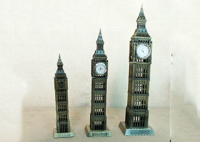 गृह सज्जा DIY शिल्प उपहार लंदन प्रसिद्ध बड़ी बेन घड़ी प्रतिमा लौह सामग्री